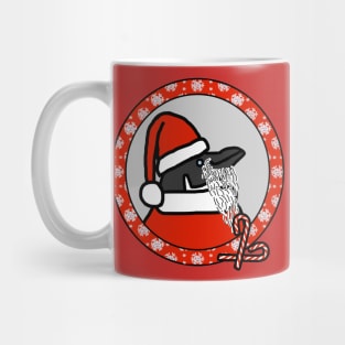 Christmas Portrait of Santa Penguin Mug